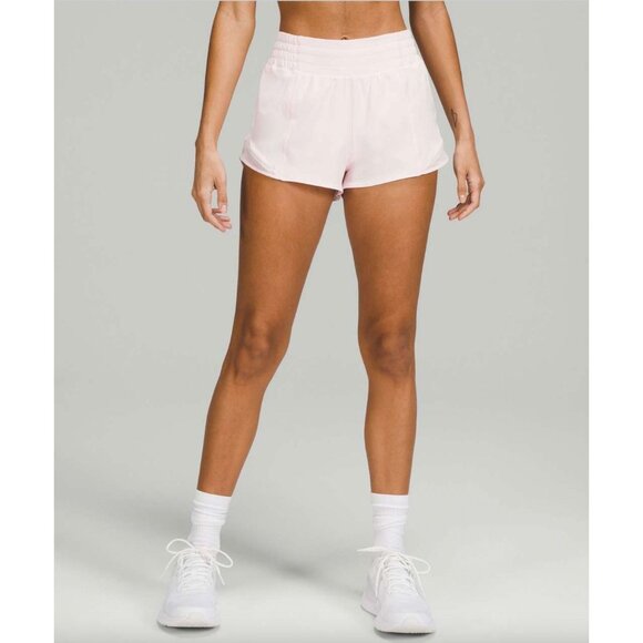 Lululemon Hotty Hot High-Rise Lined Short 2.5" 8 Strawberry Milkshake Mesh Swift - Picture 1 of 10